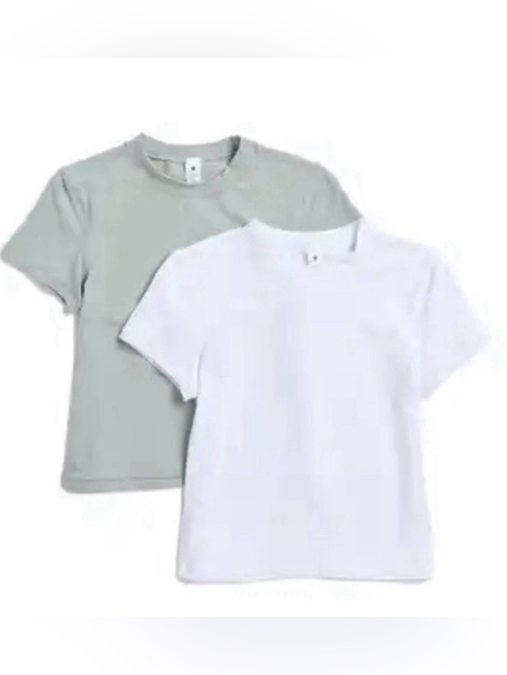 Yogalicious Girls T-Shirt Set White & Green L/12 Short Sleeve Cotton Blend #1278